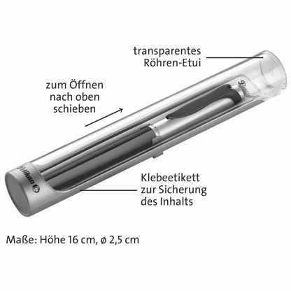 PELIKAN Kugelschreiber Stola II K15 Touchpen Stylus schwarz / silber ohne Etui