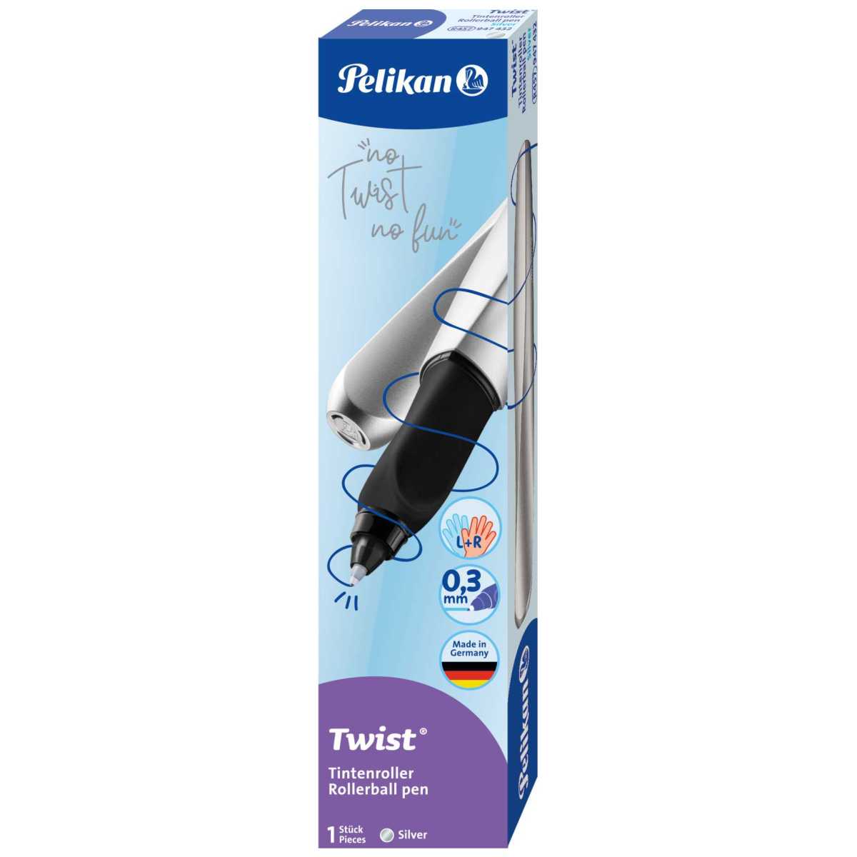PELIKAN Tintenroller Twist R457 silber