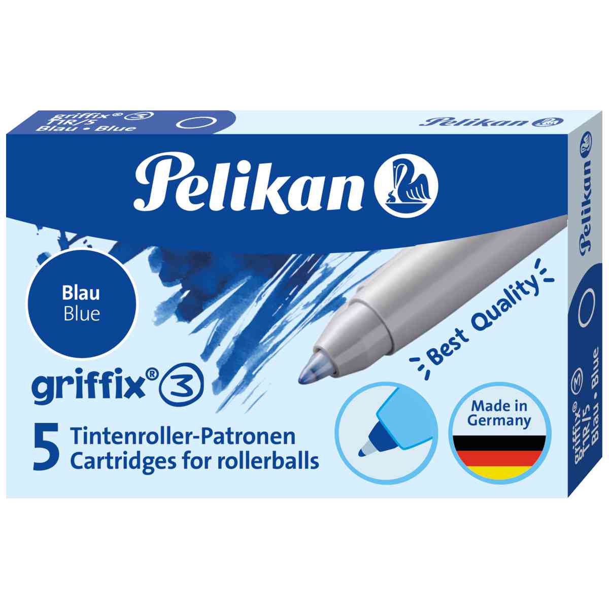 PELIKAN Patronen für Griffix 3 Tinten-Schreiber blau 5 Stück