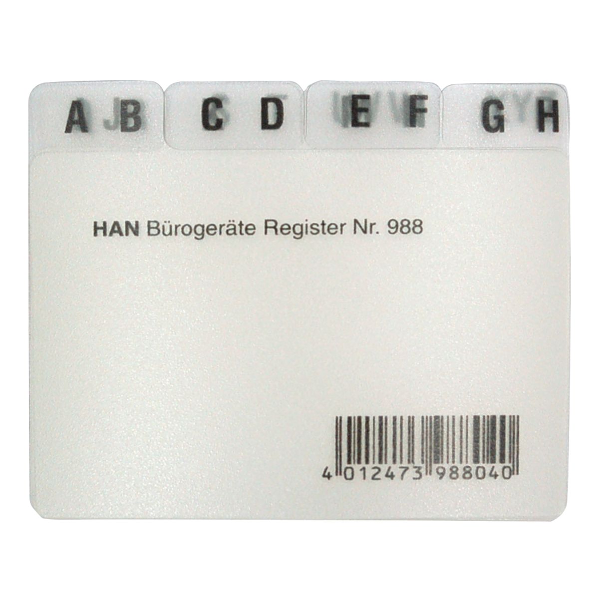 HAN Leitkarten Register 988 A8 A-Z transluzent