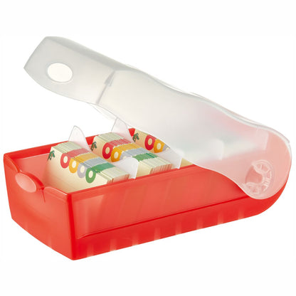 HAN Karteibox Croco A8 998-617 rot-transluzent