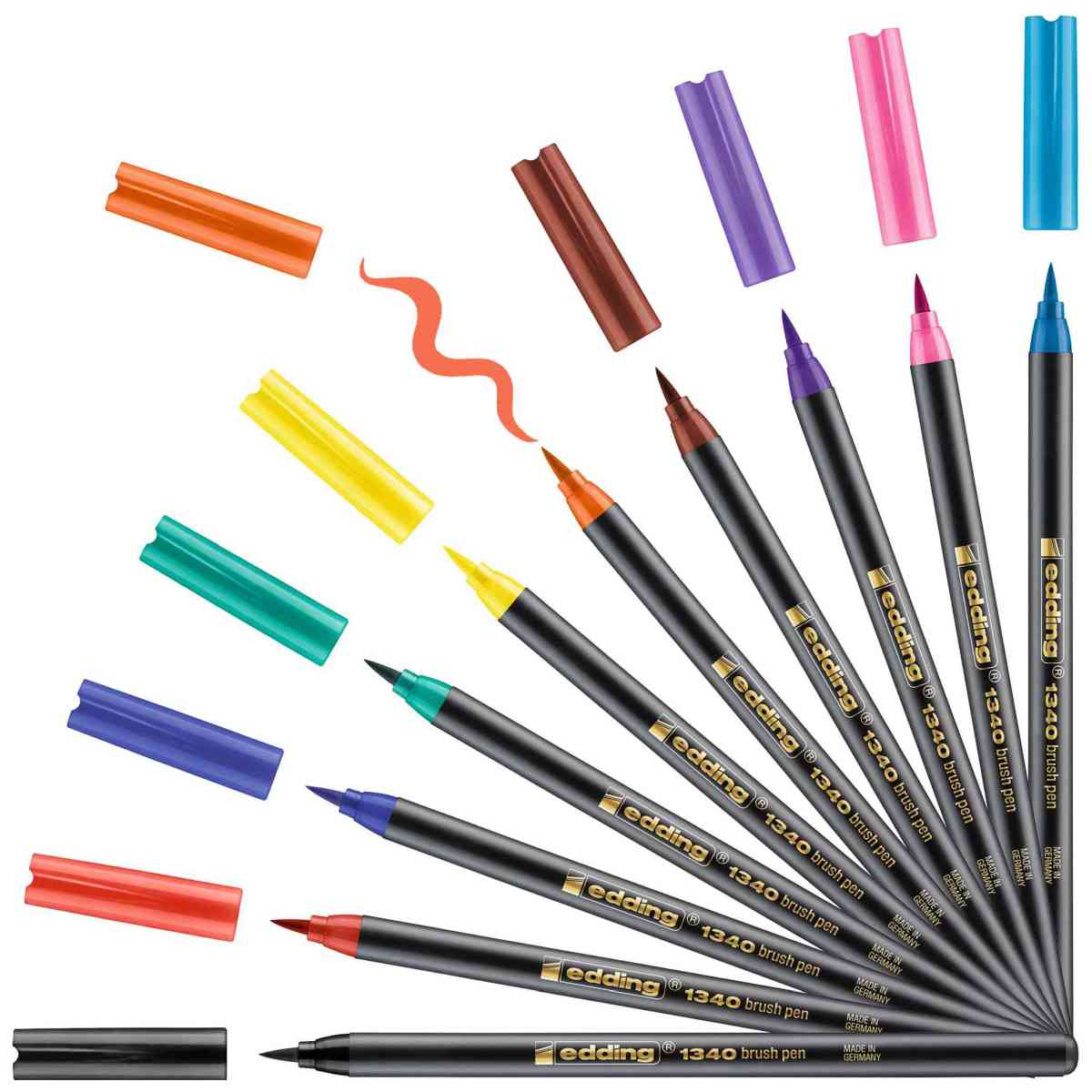 EDDING Pinselmaler Brushpen Lettering Set 1340 1-5mm 10 Stück
