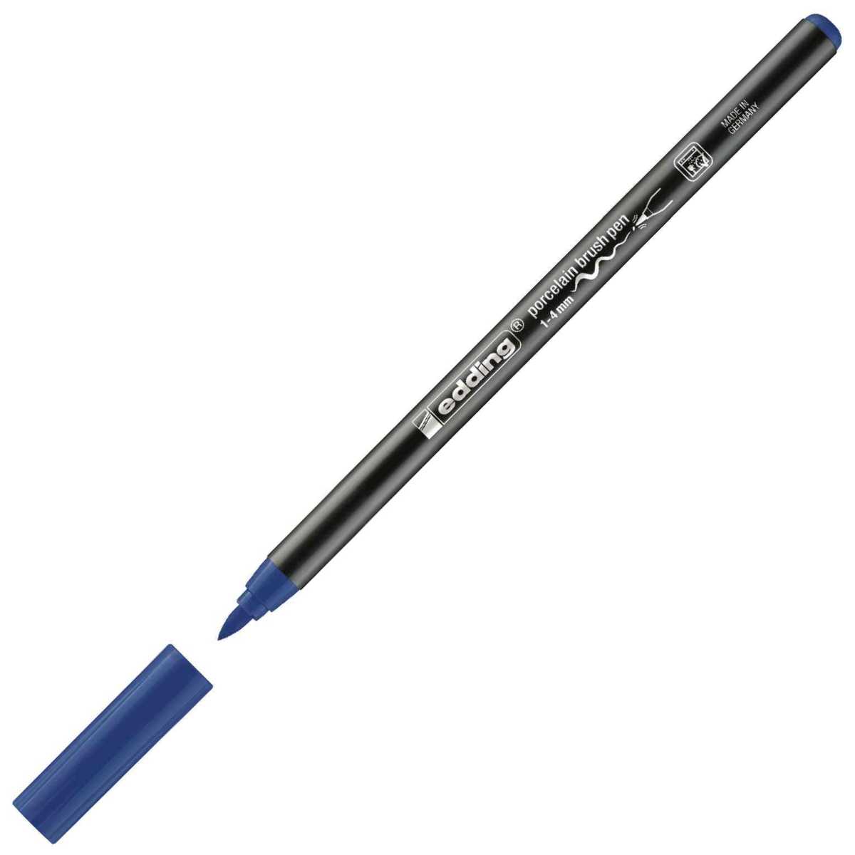 EDDING Porzellan Pinselstift 4200 stahlblau 1-4mm