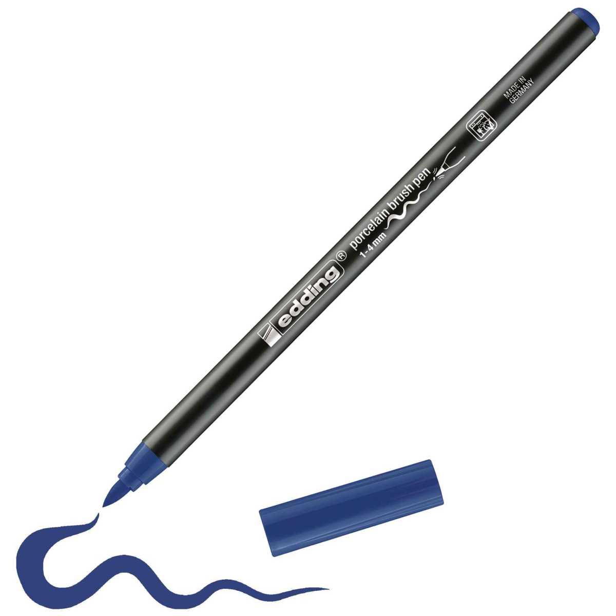 EDDING Porzellan Pinselstift 4200 stahlblau 1-4mm