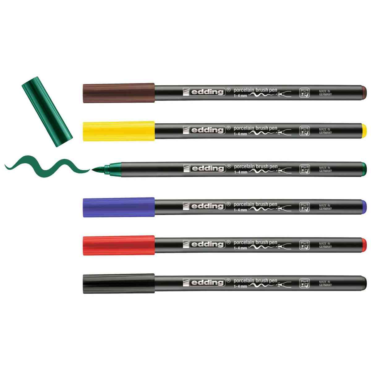 EDDING Porzellan Pinselstift 4200 6er Set -Grundfarben-