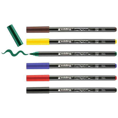EDDING Porzellan Pinselstift 4200 6er Set -Grundfarben-