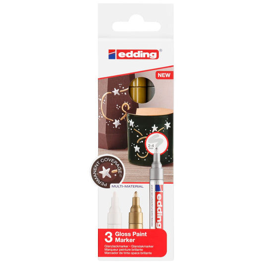 EDDING Glanz-Lackmarker creative 750 Metallic Set 3 Farben 2-4mm