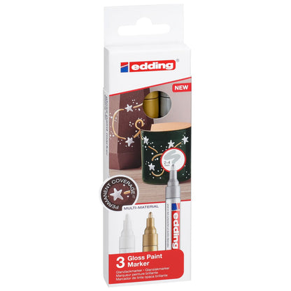 EDDING Glanz-Lackmarker creative 750 Metallic Set 3 Farben 2-4mm