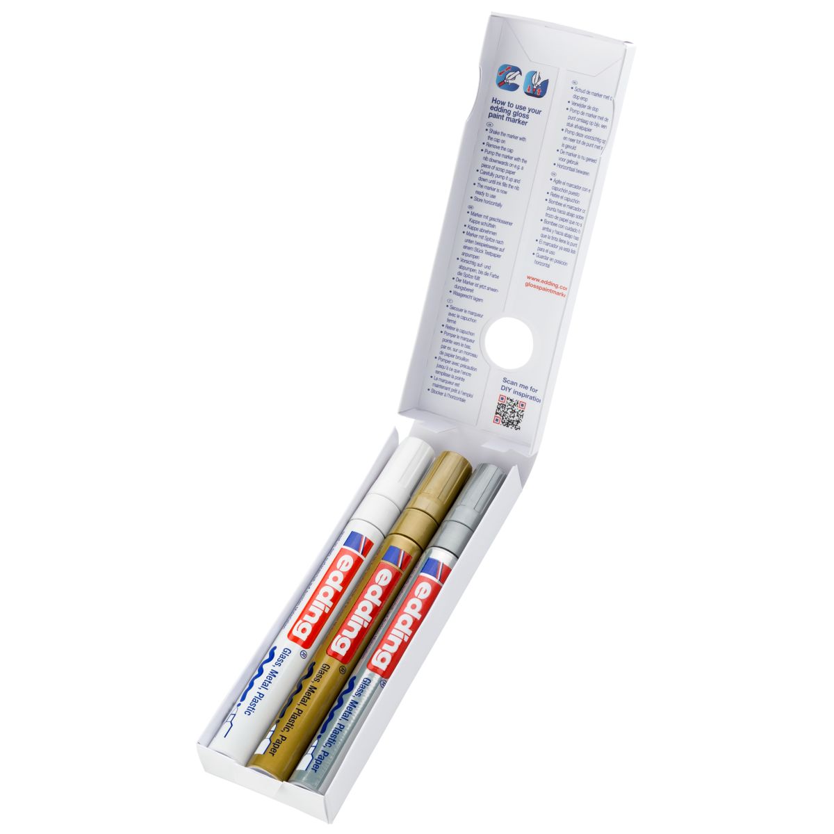 EDDING Glanz-Lackmarker creative 750 Metallic Set 3 Farben 2-4mm