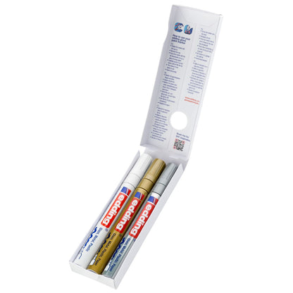 EDDING Glanz-Lackmarker creative 750 Metallic Set 3 Farben 2-4mm