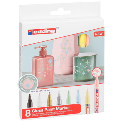EDDING Glanz-Lackmarker creative 751 Pastell Set 8 Farben 1-2mm