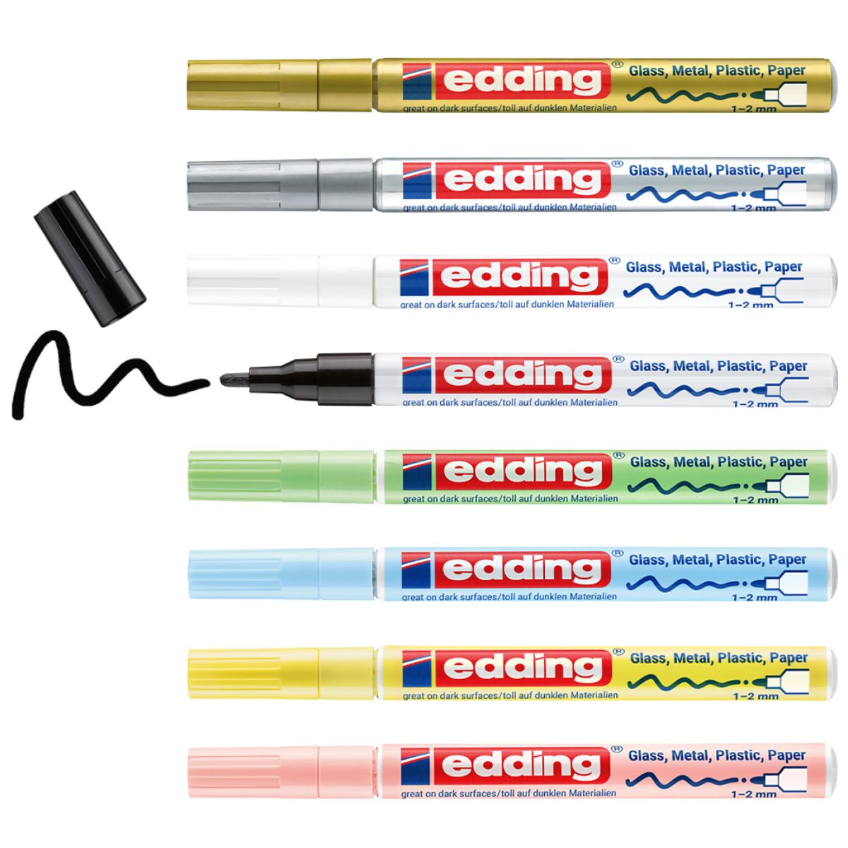 EDDING Glanz-Lackmarker creative 751 Pastell Set 8 Farben 1-2mm
