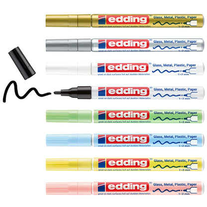 EDDING Glanz-Lackmarker creative 751 Pastell Set 8 Farben 1-2mm