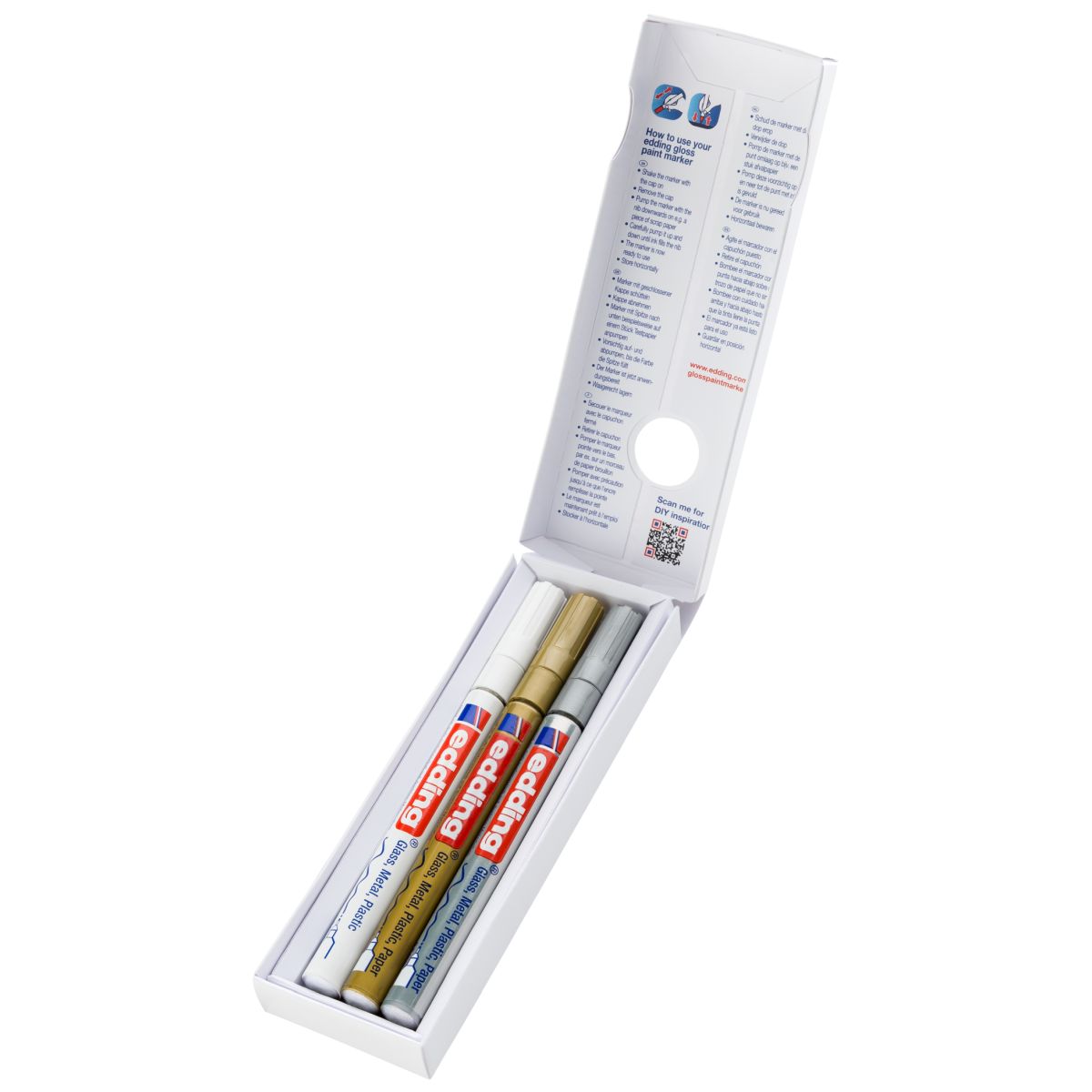 EDDING Glanz-Lackmarker creative 780 Metallic Set 3 Farben 0,8mm