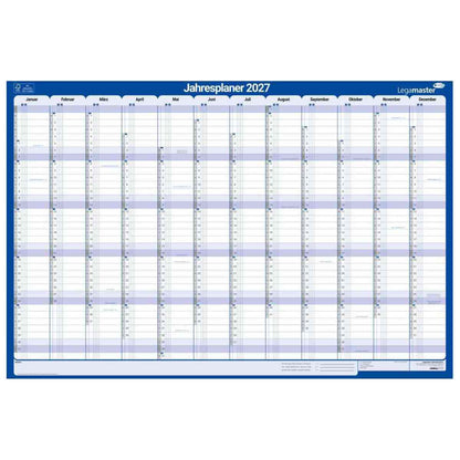 LEGAMASTER Jahresplaner 2027 7-422221-27 60x90cm folienk. 3 extra Spalten 170g