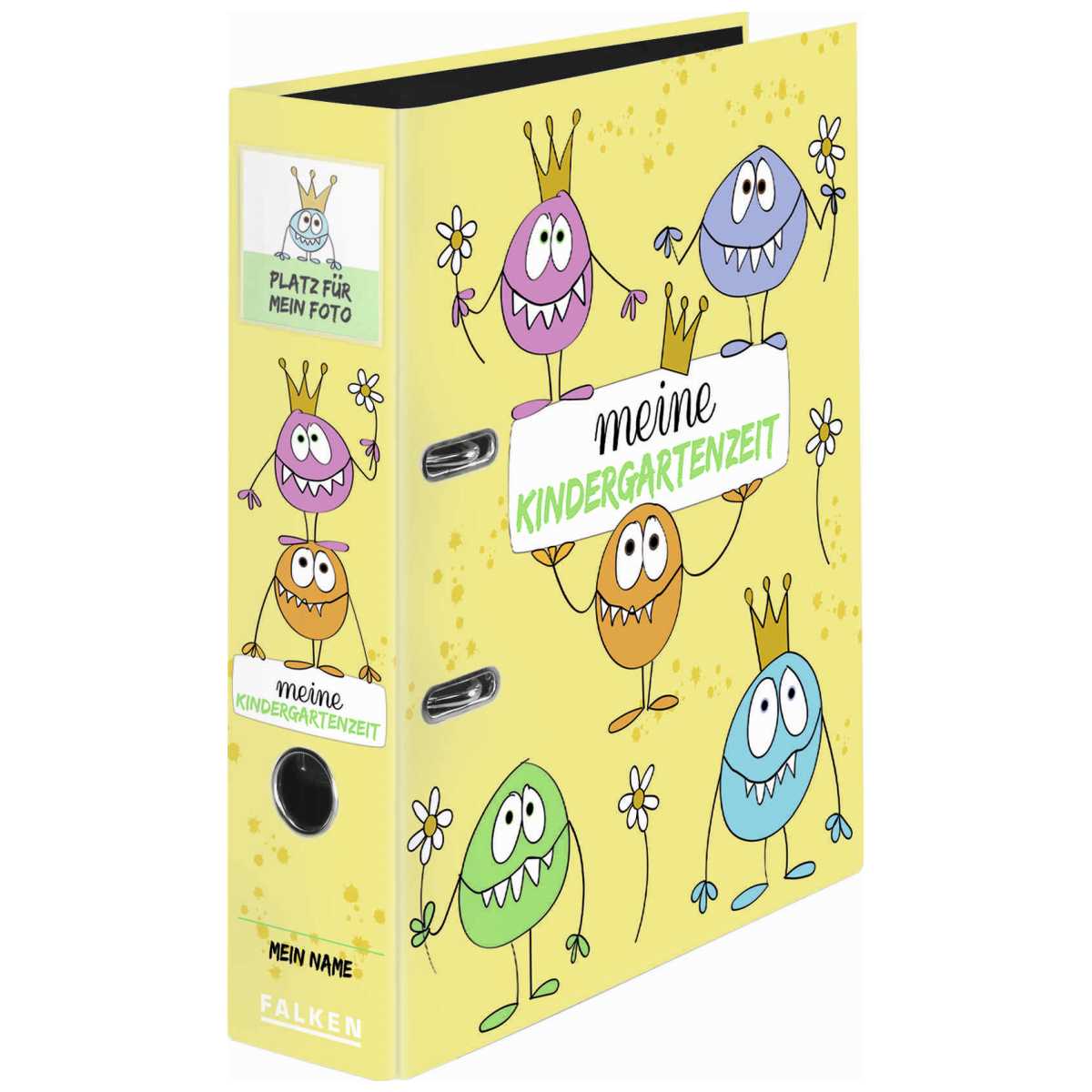 FALKEN Kindergarten-Ordner A4 mit Einstecktasche Monster