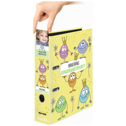 FALKEN Kindergarten-Ordner A4 mit Einstecktasche Monster