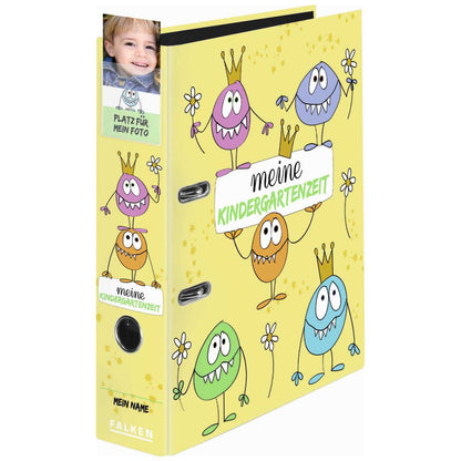 FALKEN Kindergarten-Ordner A4 mit Einstecktasche Monster