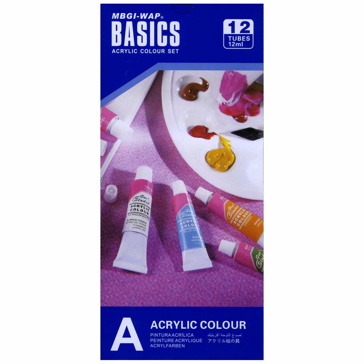 Acrylfarben Set 12 Farben mit je 12ml