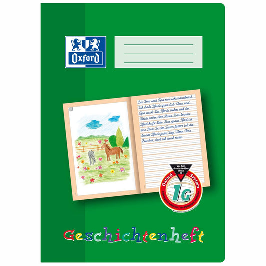 OXFORD Geschichtenheft A4 16 Blatt Lineatur 1G