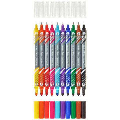 HERLITZ Fineliner / Fasermaler my.pen 2in1 10 Stück 0,5mm + 4mm