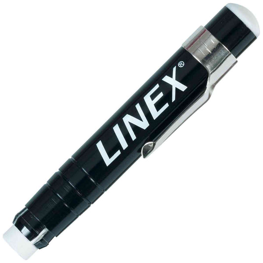 LINEX Kreidehalter bis 10mm Kunststoff schwarz mit Metall-Clip