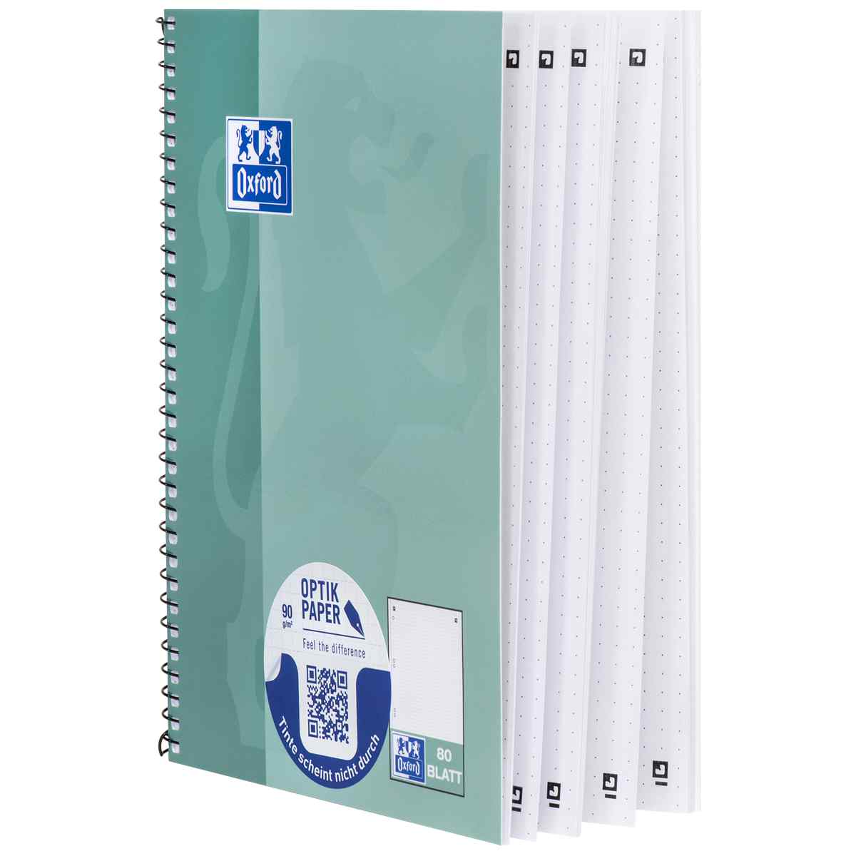 OXFORD Collegeblock OptikPaper A5 80 Blatt dotted (punktkariert) 90g