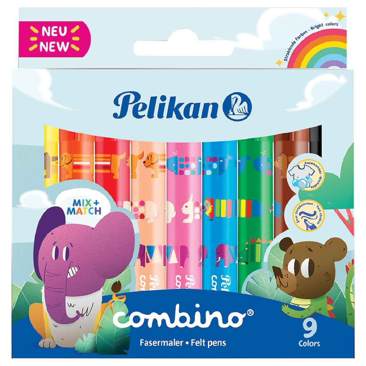 PELIKAN Fasermaler Combino super411/9 extra dick 9 Farben