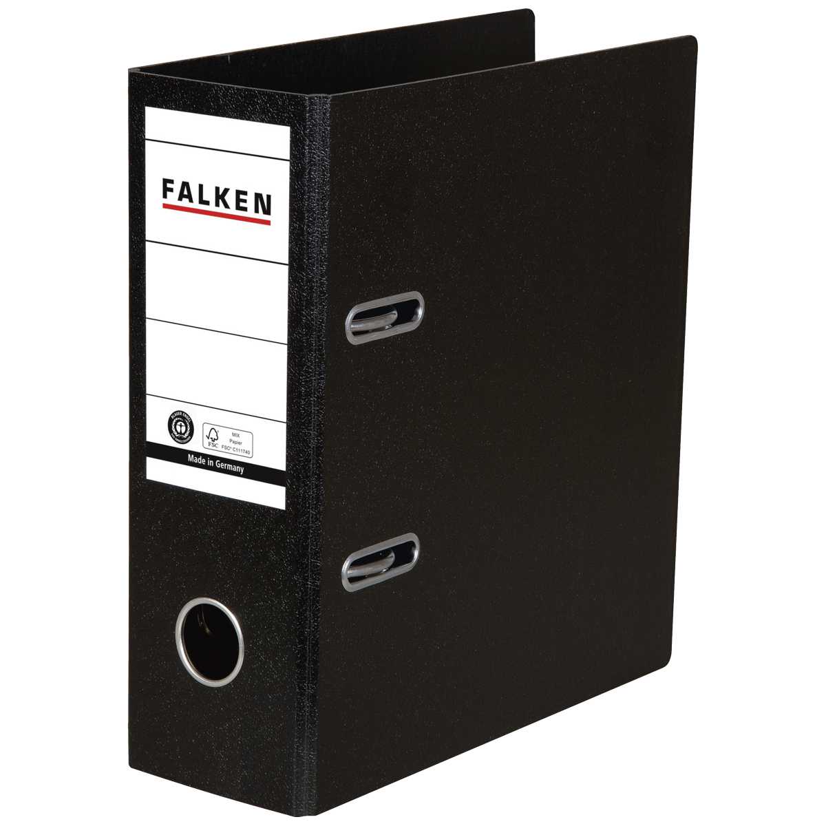 FALKEN Ordner A5 hoch Hartpappe 80mm 2-Ring