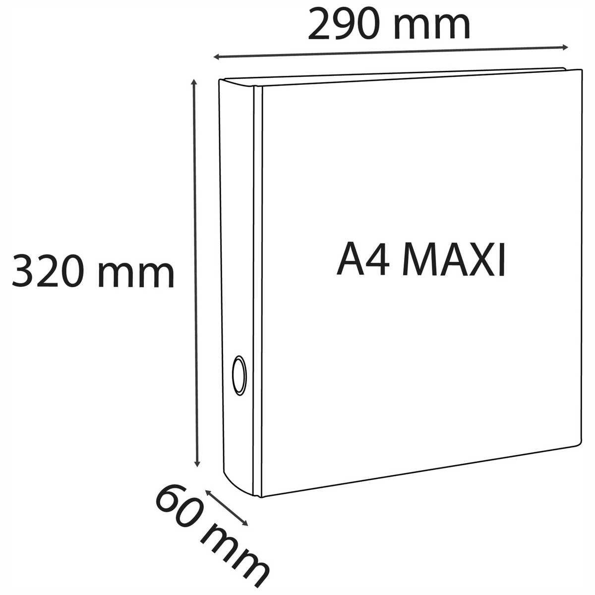 EXACOMPTA Ringbuch 60mm extra breit A4 4-Ring 40mm PP schwarz