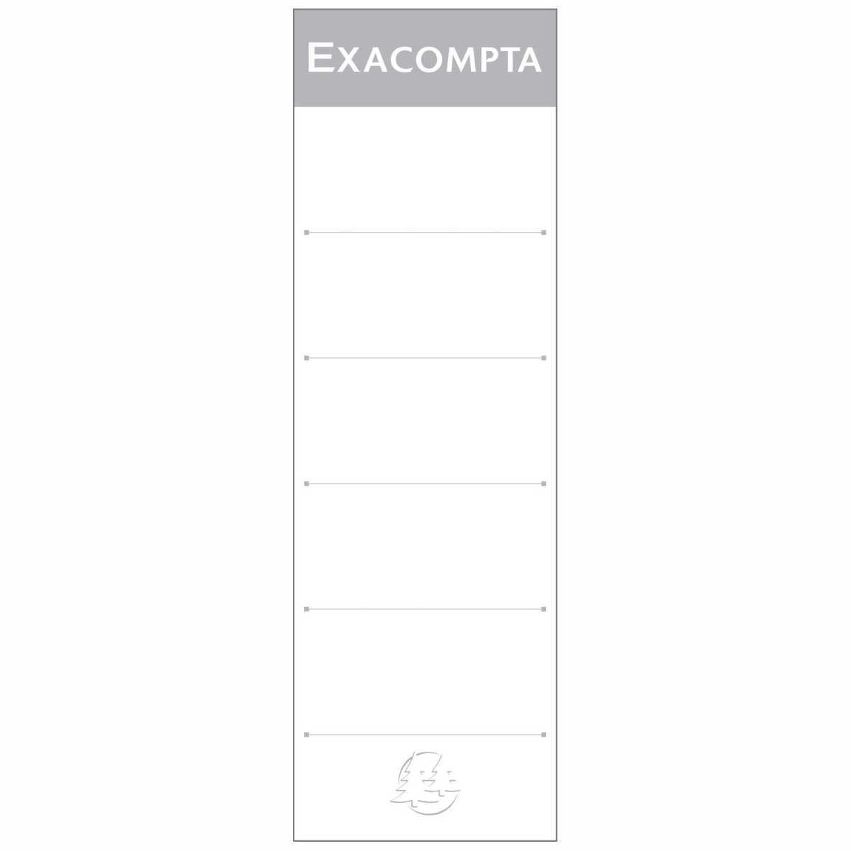 EXACOMPTA Karton Rückenschild 538E breit zum Einstecken 10 Stück