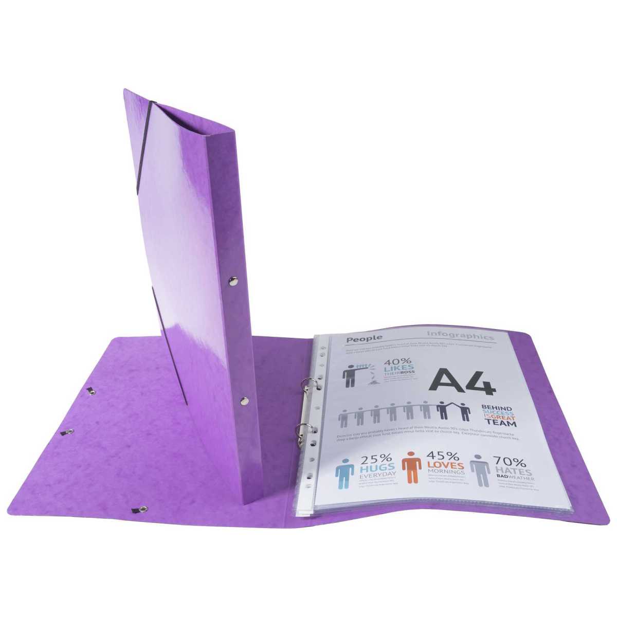 EXACOMPTA Ringbuch Iderama A4 2-Ring 15mm mit Gummizug violett