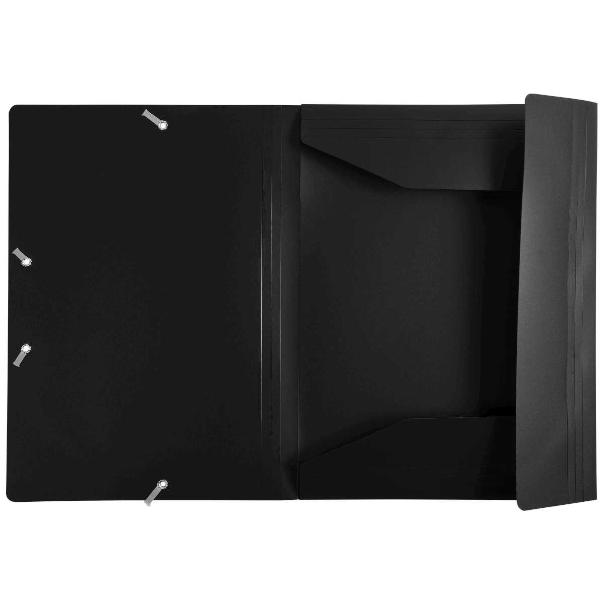 EXACOMPTA Sammelmappe A4 Kunststoff mit Gummi schwarz