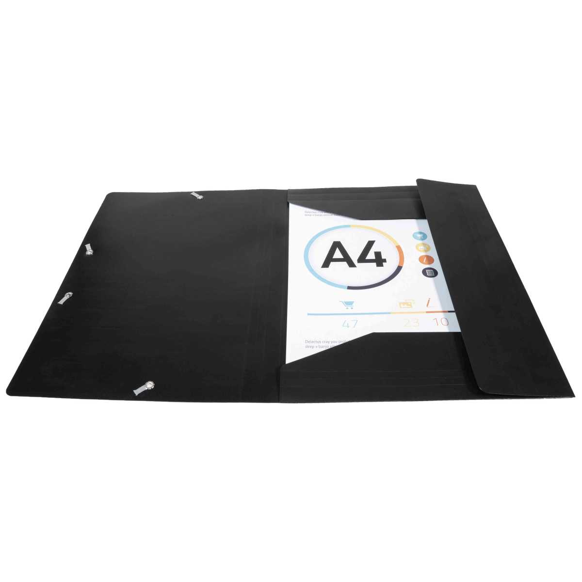 EXACOMPTA Sammelmappe A4 Kunststoff mit Gummi schwarz