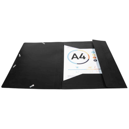 EXACOMPTA Sammelmappe A4 Kunststoff mit Gummi schwarz