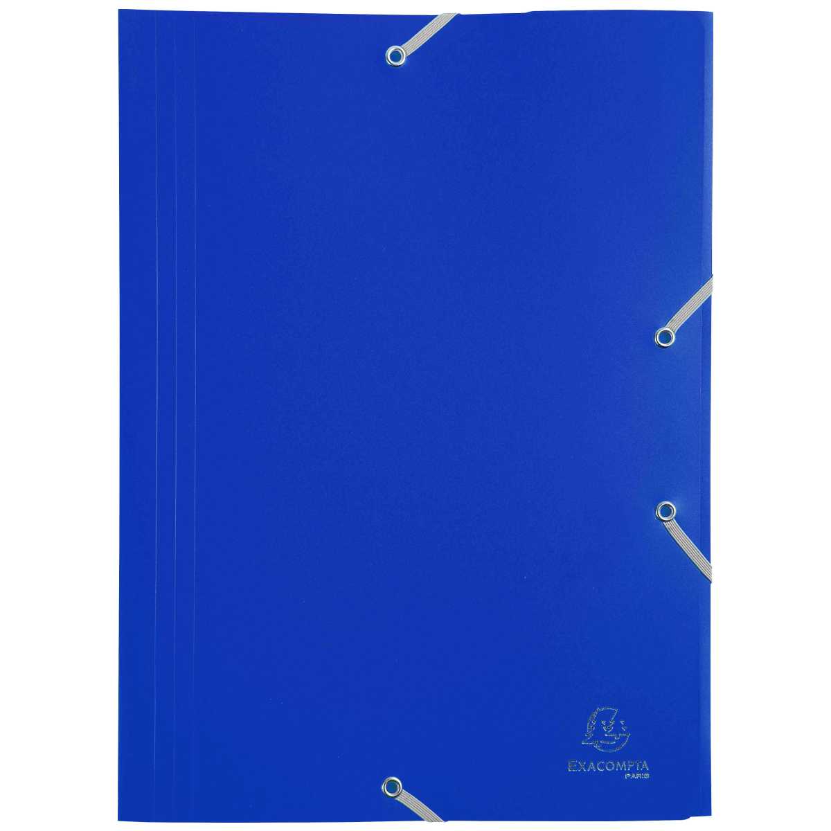 EXACOMPTA Sammelmappe A4 Kunststoff mit Gummi blau