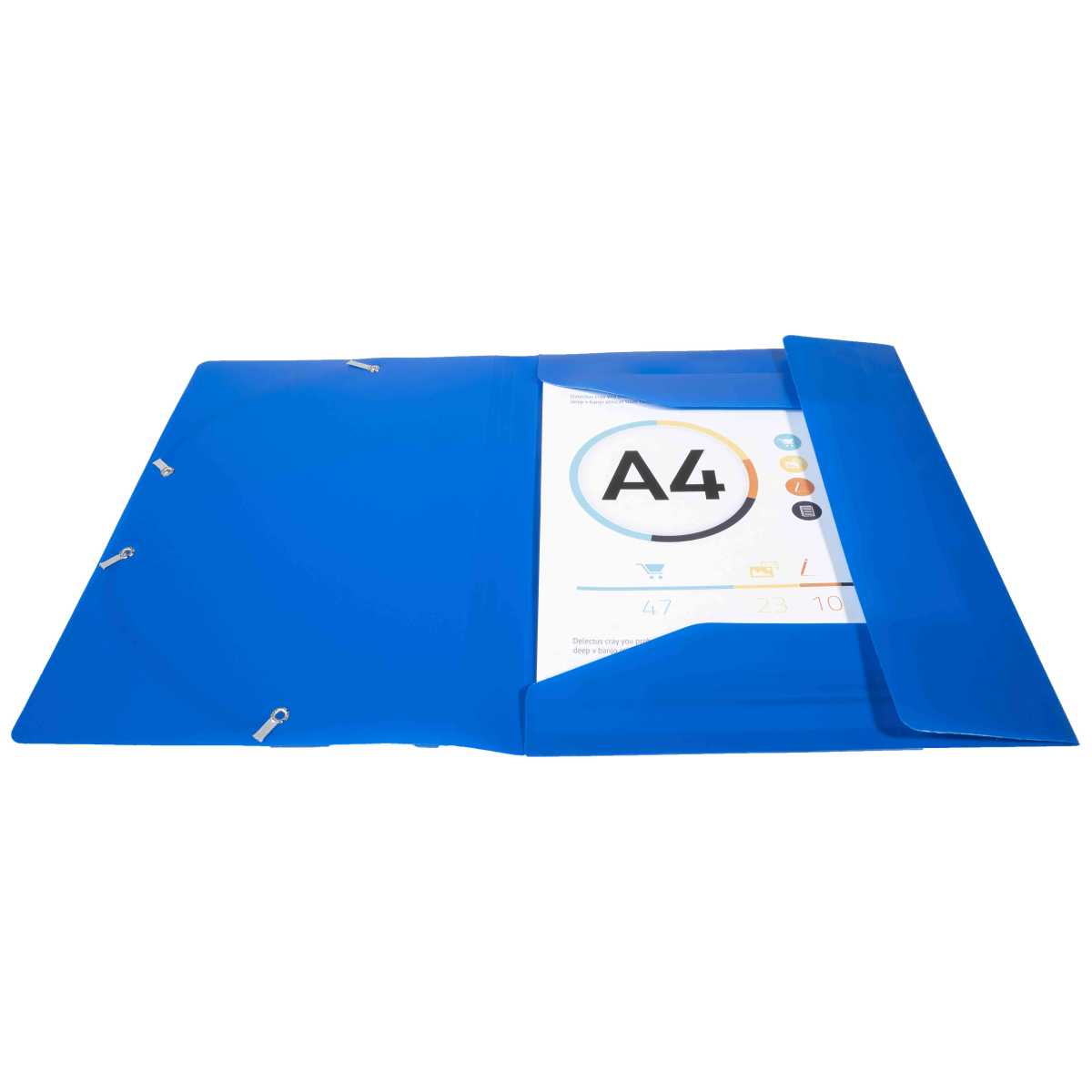EXACOMPTA Sammelmappe A4 Kunststoff mit Gummi blau