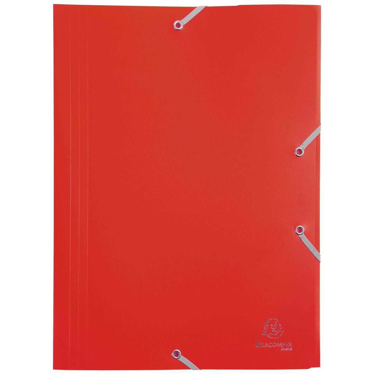 EXACOMPTA Sammelmappe A4 Kunststoff mit Gummi rot
