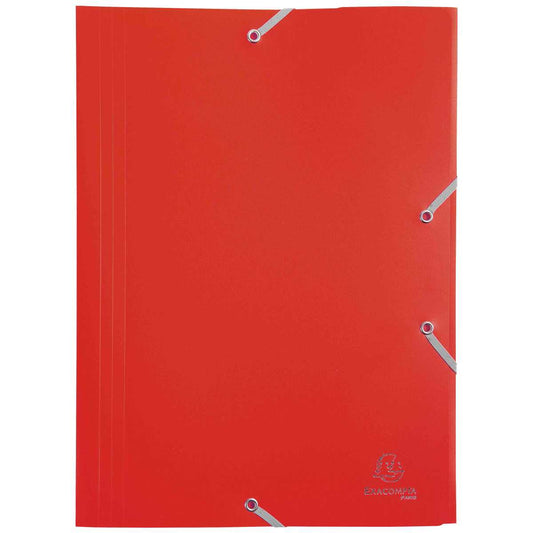 EXACOMPTA Sammelmappe A4 Kunststoff mit Gummi rot
