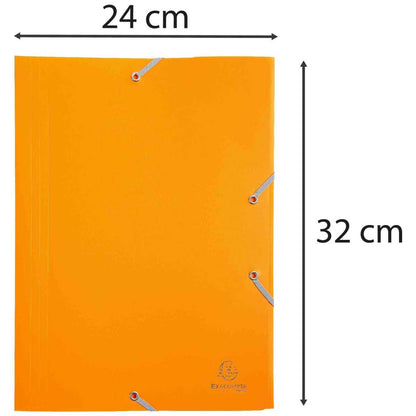 EXACOMPTA Sammelmappe A4 Kunststoff mit Gummi gelb