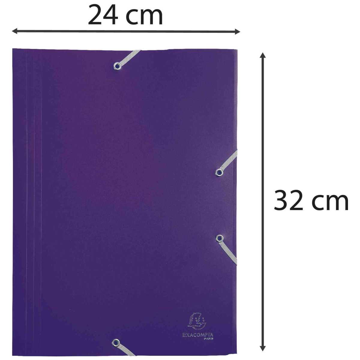 EXACOMPTA Sammelmappe A4 Kunststoff mit Gummi malve