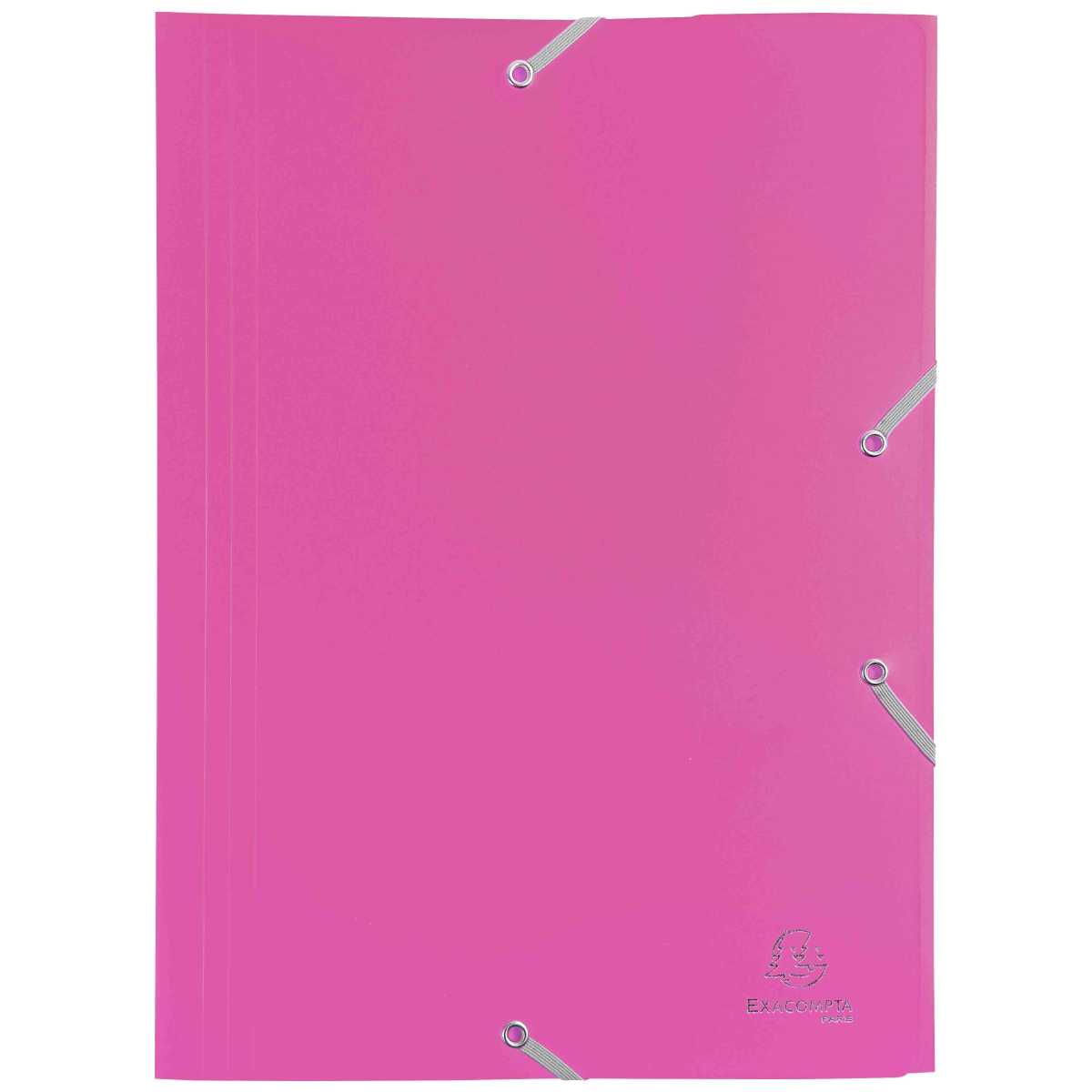 EXACOMPTA Sammelmappe A4 Kunststoff mit Gummi fuchsia