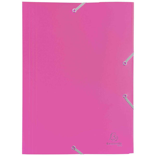 EXACOMPTA Sammelmappe A4 Kunststoff mit Gummi fuchsia