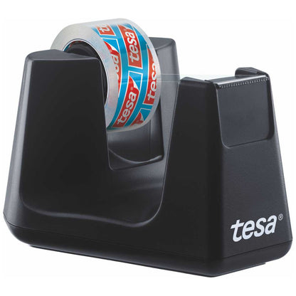 TESA Tischabroller Smart 53903 ecoLogo schwarz + 1 Rolle kristall-klar 10m x 15mm