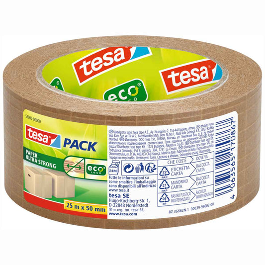 TESA Packband eco paper ultra strong 25m x 50mm fadenverstärkt