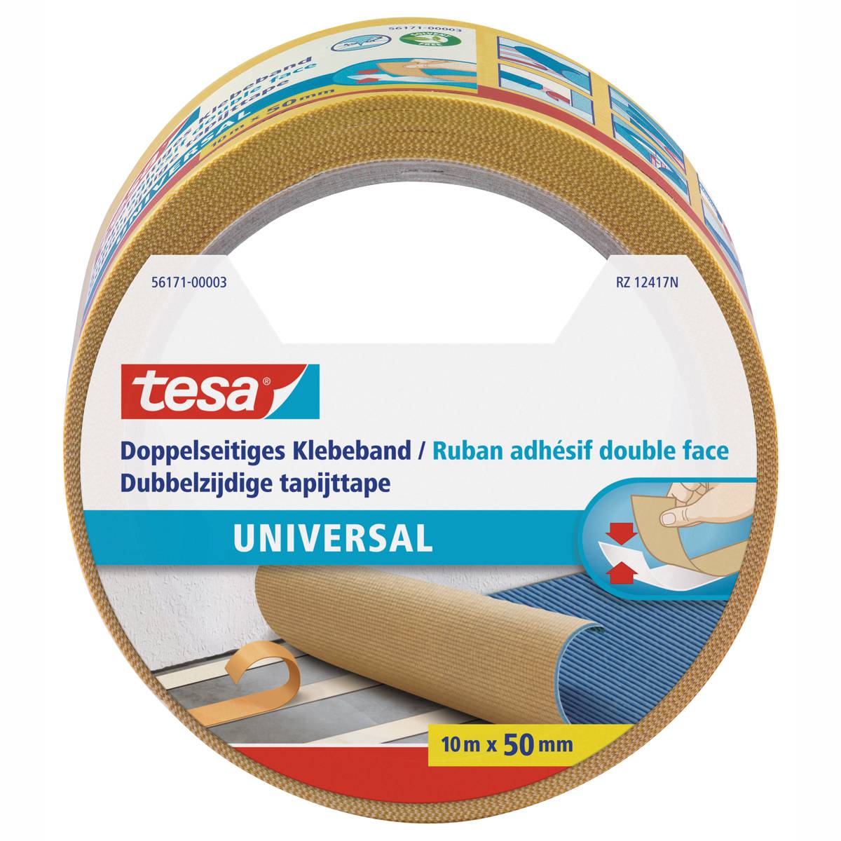 TESA Klebeband doppelseitig 56171 10m x 50mm universal