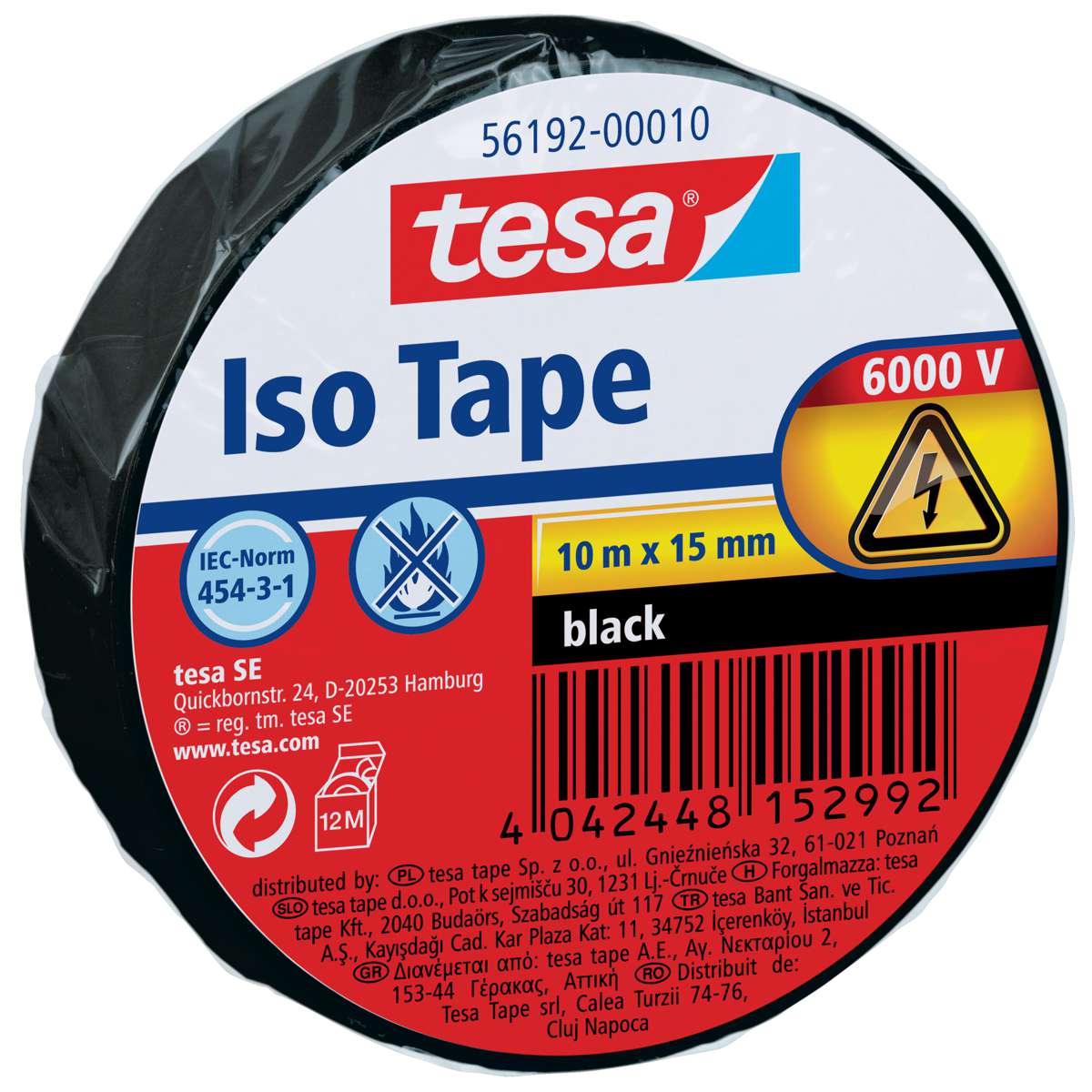 TESA Isolierband 56192 schwarz 10m x 15 mm