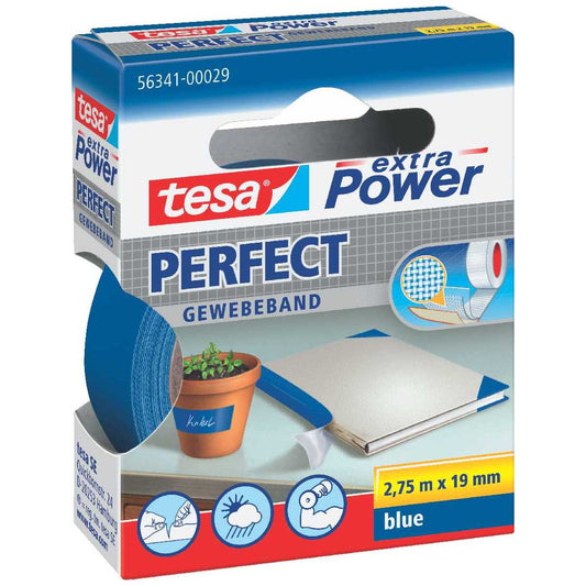 TESA Gewebeband extra Power 56341 19mm x 2,75m blau