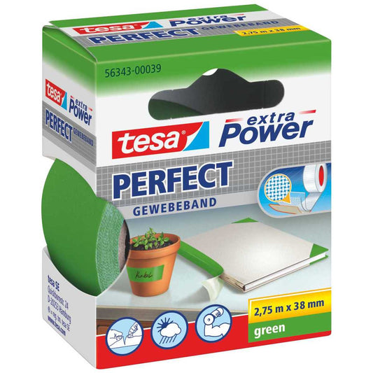 TESA Gewebeband extra Power 56343 38mm x 2,75m grün