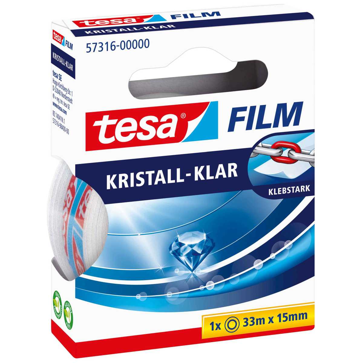 TESA Klebefilm kristallklar 57316 33m x 15mm